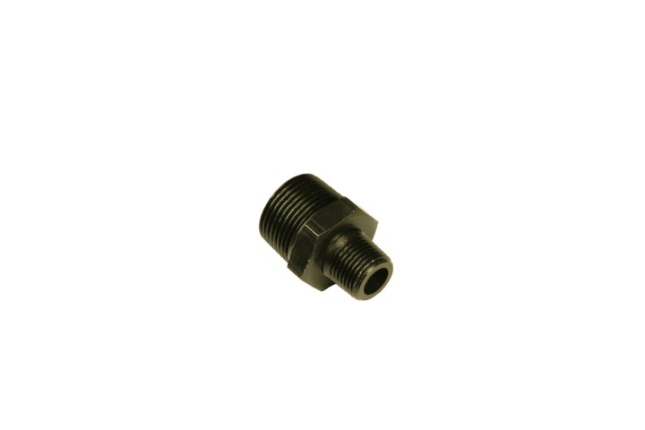 NIPPLE HEX BSPT 1-1/2 X 1 INCH - BLACK 